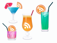 RSS иконки в виде напитков